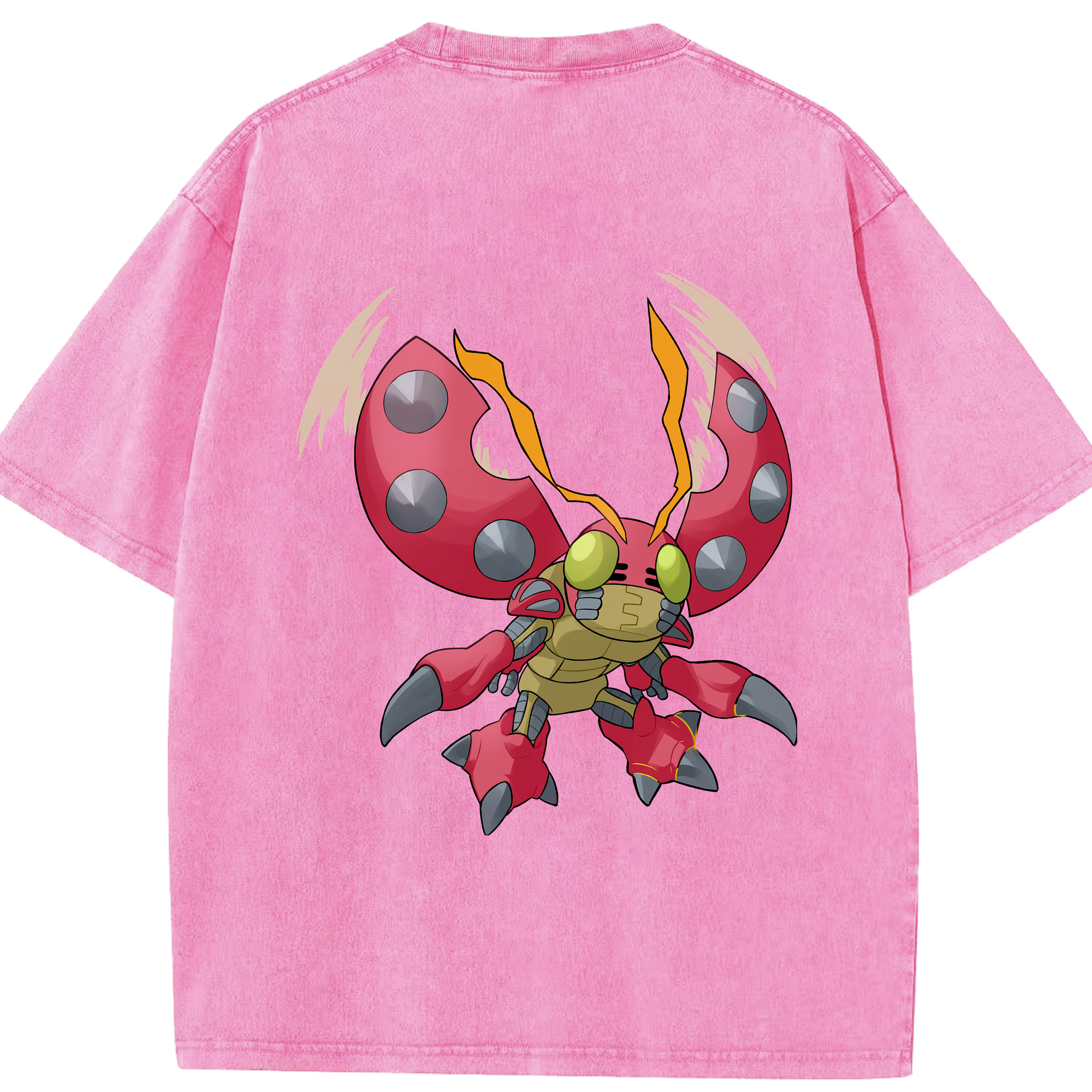 （画像用） Digimon デジタルモンスター/デジモン 綿100% ヴィンテージ風 半袖Tシャツ（背面プリント）